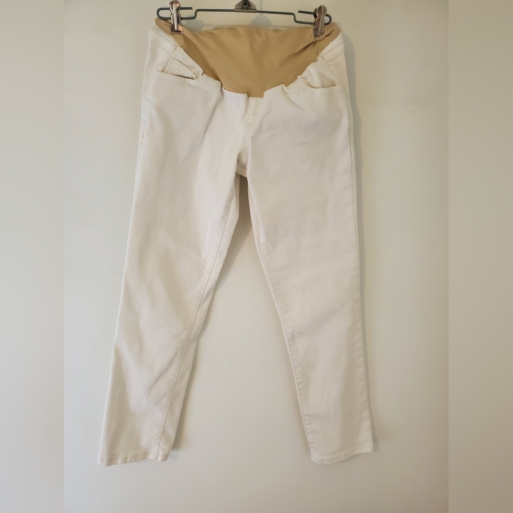 Women's White Maternity Jeans